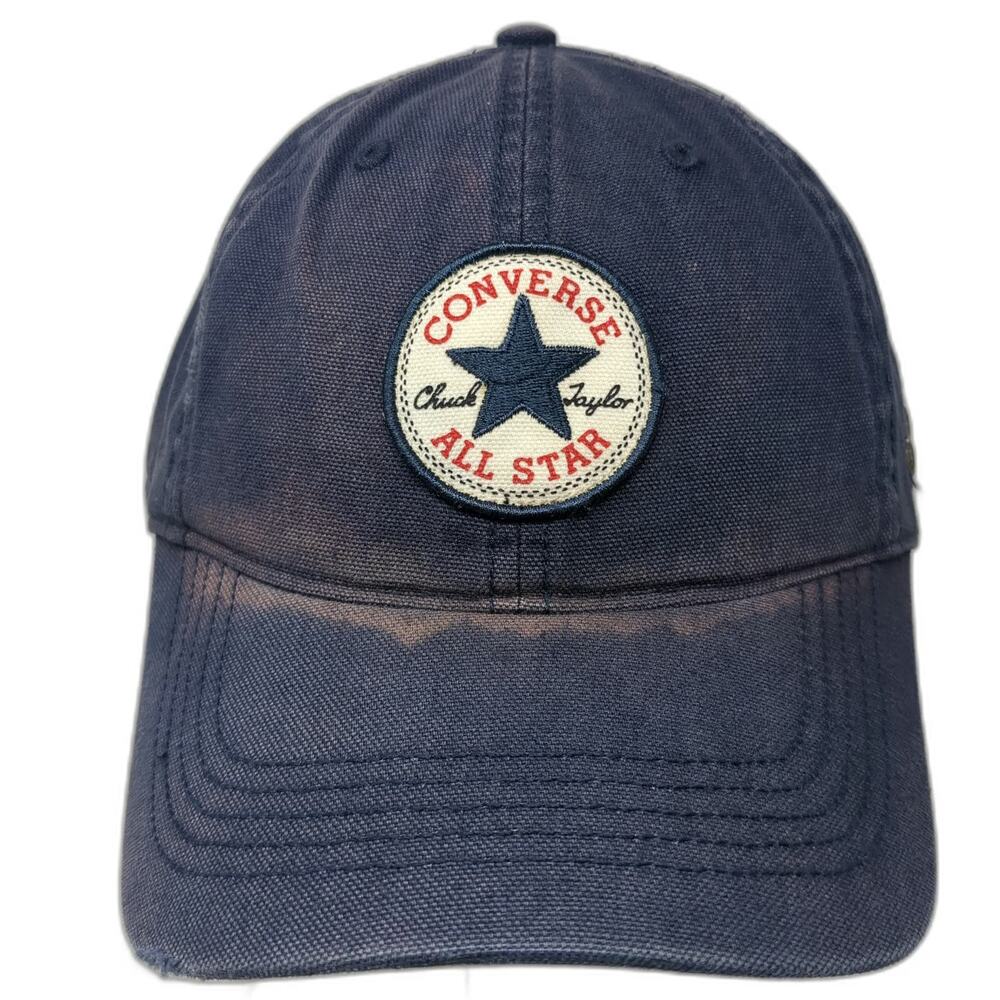 Converse Baseball Cap Blue One Size All Star Patch Canvas Slideback Hat Logo